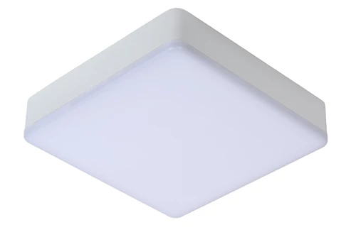 Lucide CERES-LED - Plafonnière Badkamer - LED Dimb. - 1x30W 3000K - IP44 - Wit - uitgezet